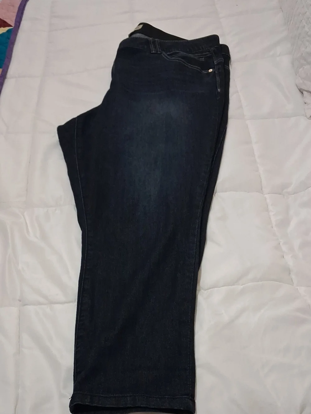 Democracy Navy Blue Jeans with Logo Tag Sz 20W - Picture 5 of 9